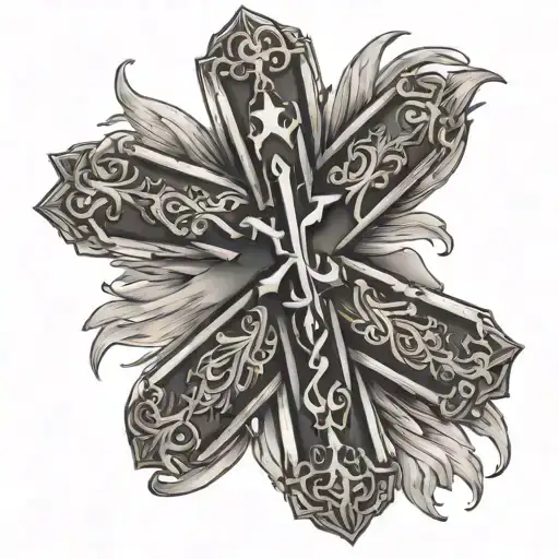 Star Of Life With A Cross