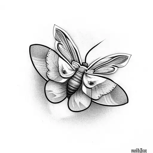 Moth With Flowers Half Sleeve On Forearm