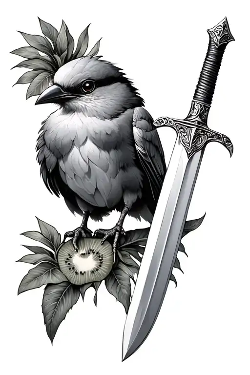 Kiwi Bird And Sword