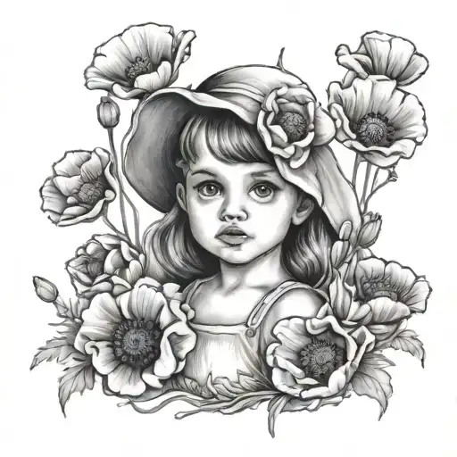 Poppies Little Girl