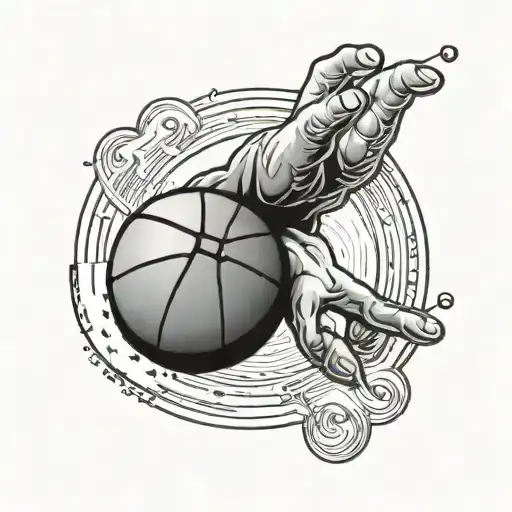A Basketball Spinning On A Finger With Afor Basketball And Faith In God