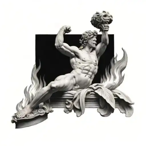 Roman Sculpture And Fire