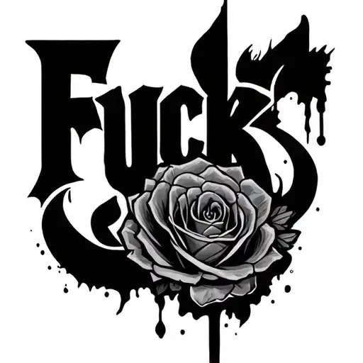 Dark Tat That's Says Fuck