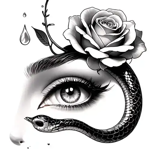 Snake Rose Woman Face And Eye Drops