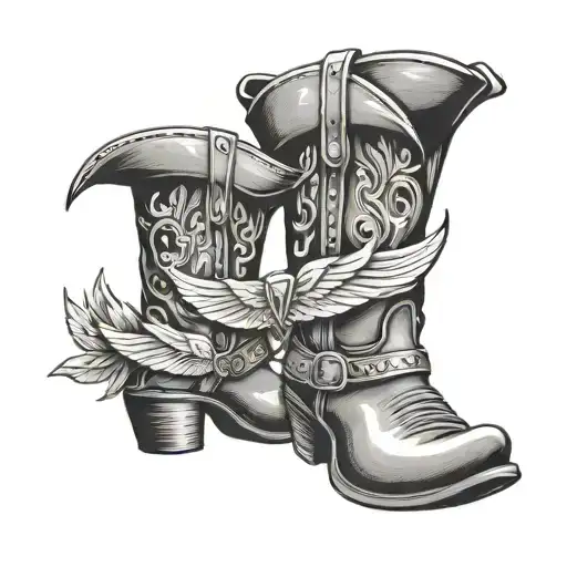 Cowboy Boot Wings