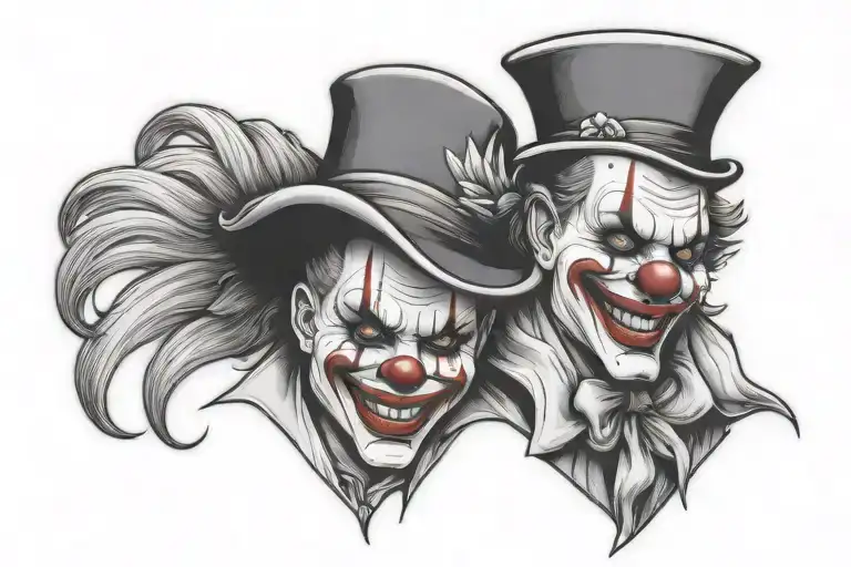 Gangster Clown Girl Pin