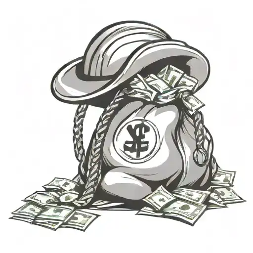 Money Bag Hardhat Intertwined Money