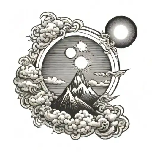 Round Hill And Sun Rising