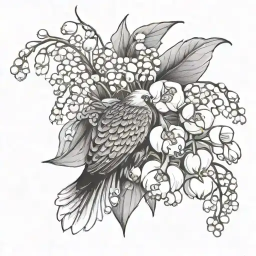 Lily Of The Valley Flowers Wrapped And Eagle