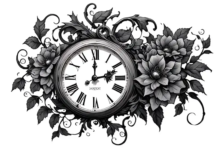 Vines With Clock Hand