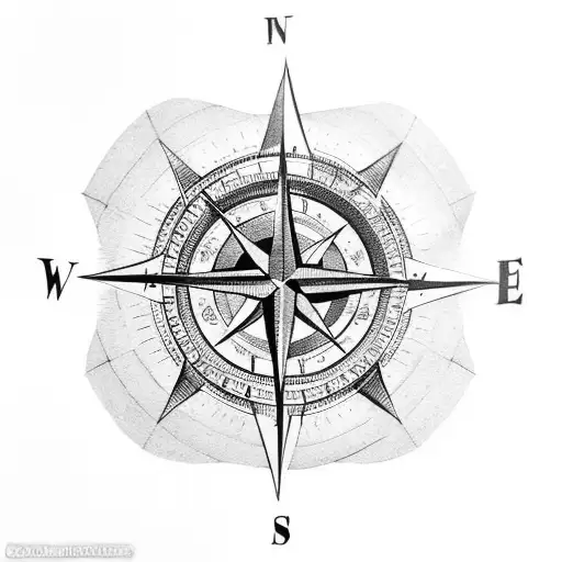 Compass With Black And Blue Colour