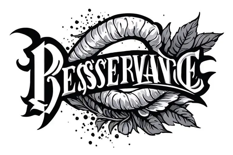 Perseverance Word Back Tattoo Inspired