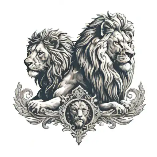 Lion And Jesus Looking