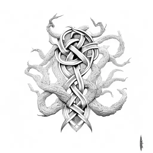 Nordic Knot Work Yggdrasil Large