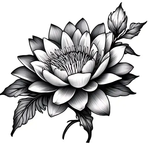 Carnations And Water Lily Flower