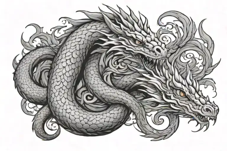 Basilisk Aura Tattoo Black And White For Decal