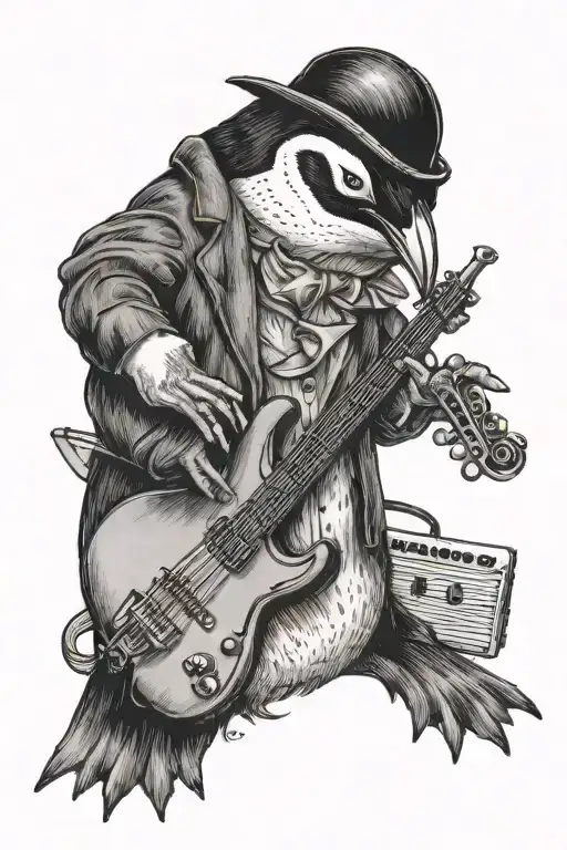 Penguin Playing Musical Instruments