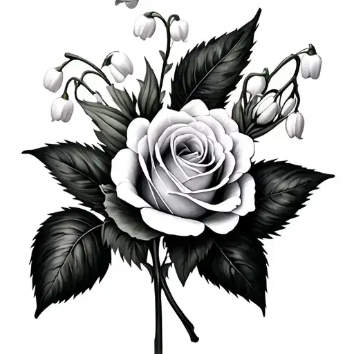 Lily Of Valley And Rose Wrapped