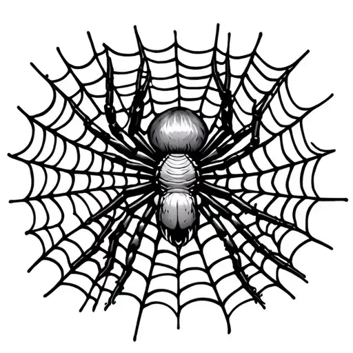 Spider On Spider Web