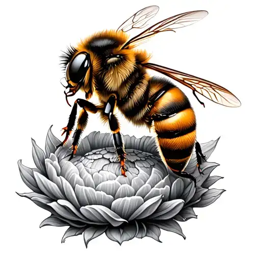 Honey Bee Above Mush