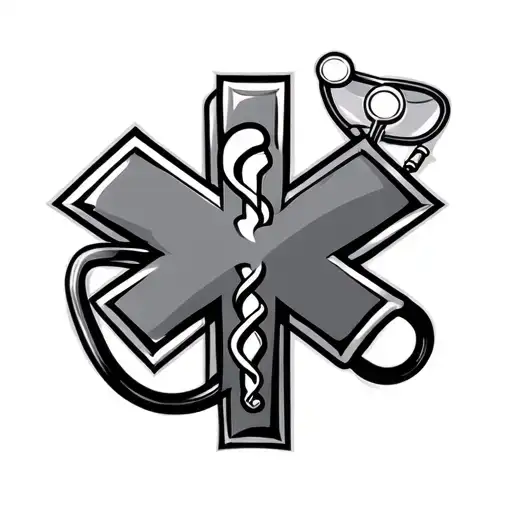 Stethoscope With Star Of Life
