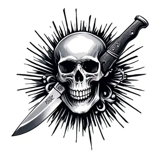 Knife With Skull Inside