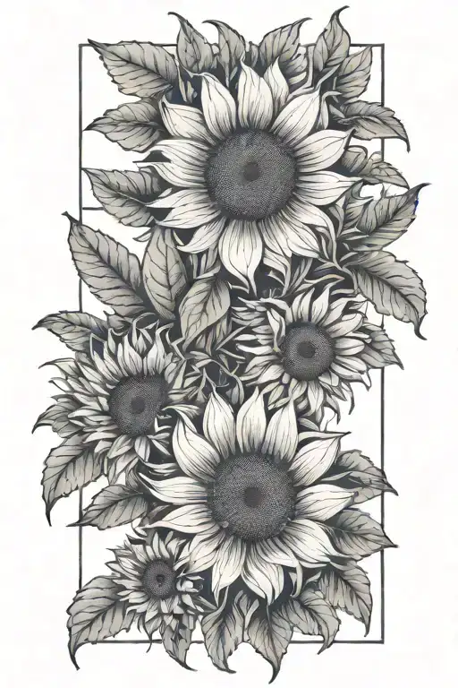 Forearm Tattoo With Word Verbatim And Sunflowers Growing