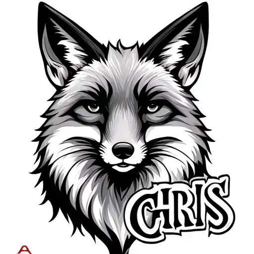 A Fox With The Name Chris Incorporated Within The Design