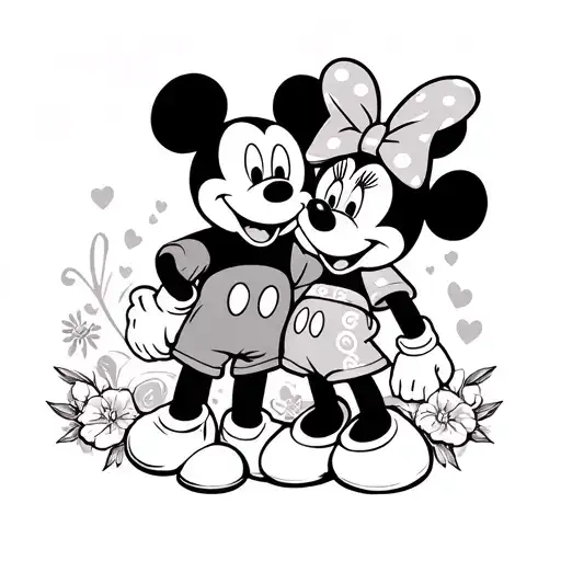Mickey Mouse And Minnie Mouse Memorial Tattoo Mom And Dad