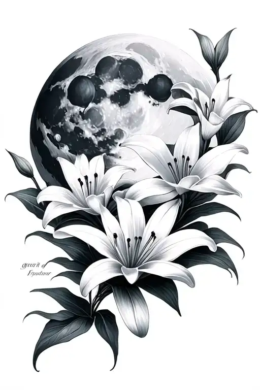 Moon And Lillies