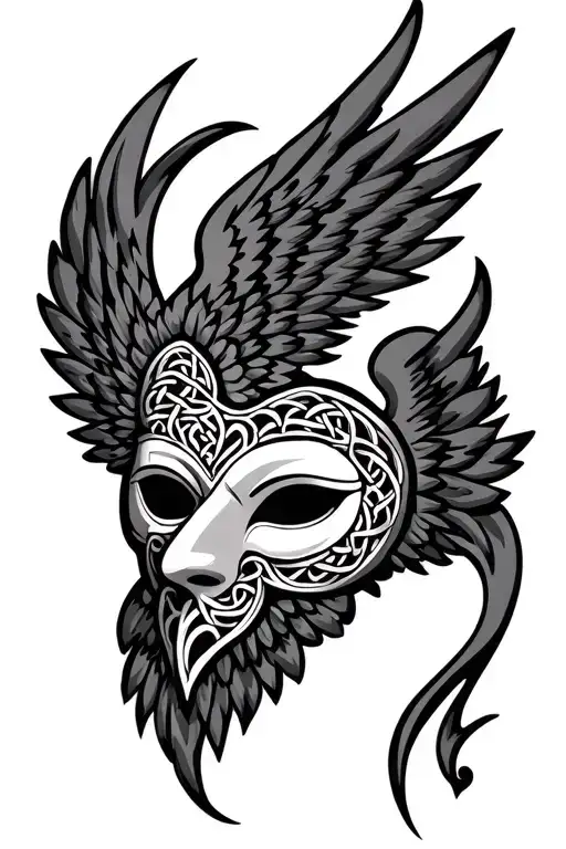 Celtic Symmetrical Wings Mask