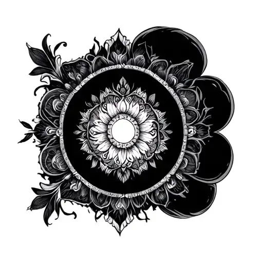 Ink Brushed Sanskrit Circle