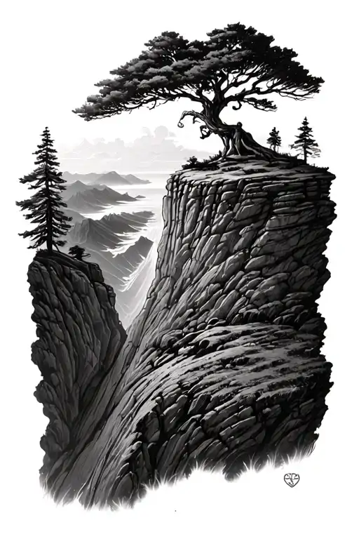 Tree On A Cliff Edge
