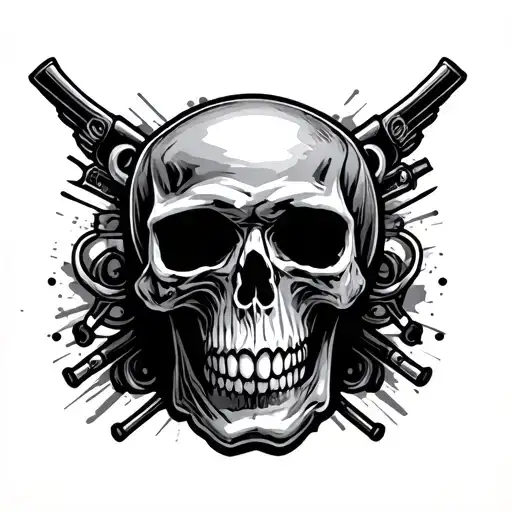 Biker Harley Davidson Skull