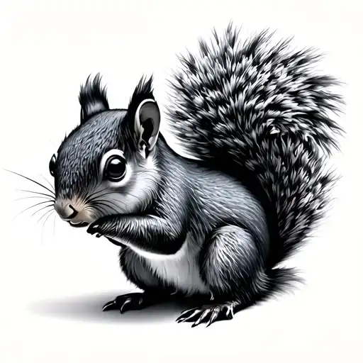 Line Art Squirrel