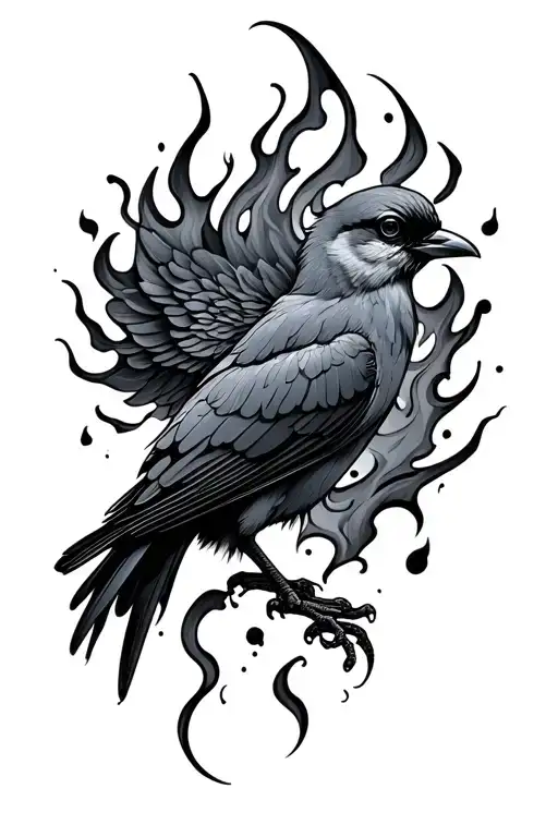 The Bird Burned Out Is Half