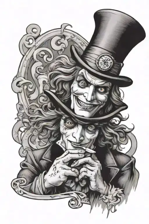 The Mad Hatter Cartoon Smoking A Blunt