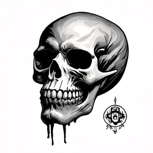 Horror Skulls Representing Dark Periods