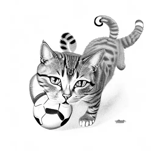 Twister With Cat Soccer Football