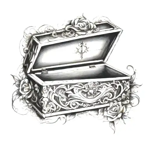 Cover Up Tattoo Of Coffin