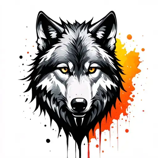 Wolf Body Fading Into Paint