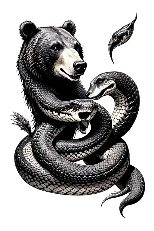 Snake Versus Bear