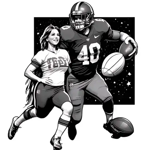 Mom And Football And Ship