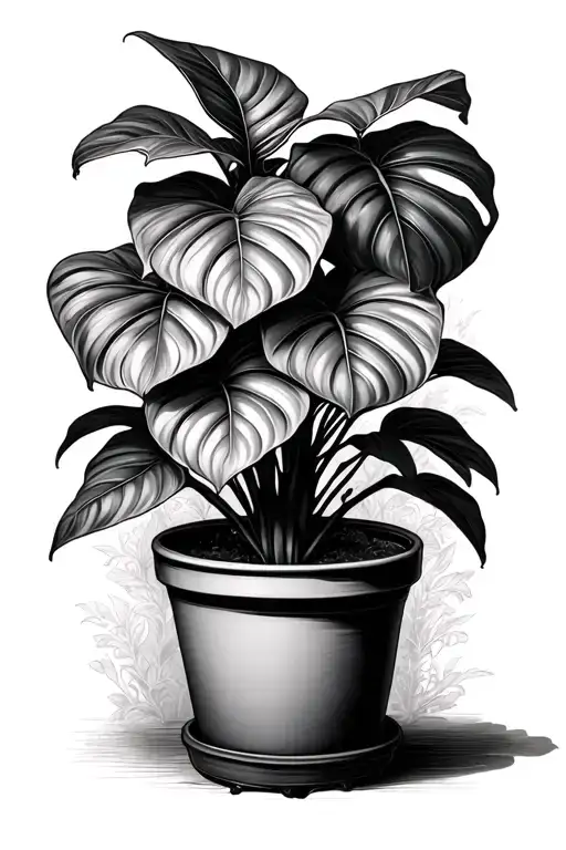 Polly Alocasia Plant In Pot