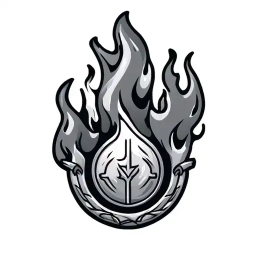 Silver Medal On Fire