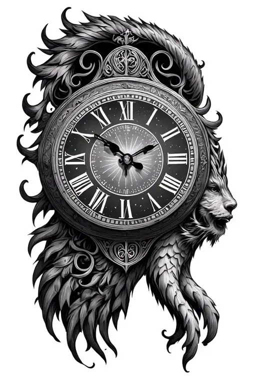 Clock With Zodiac Gemini