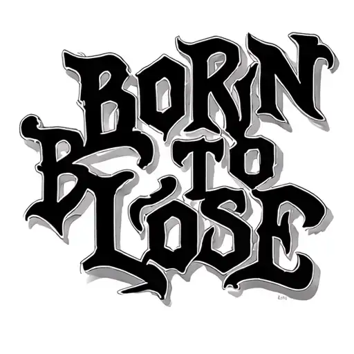 Snoopy Born To Lose Gothic Font