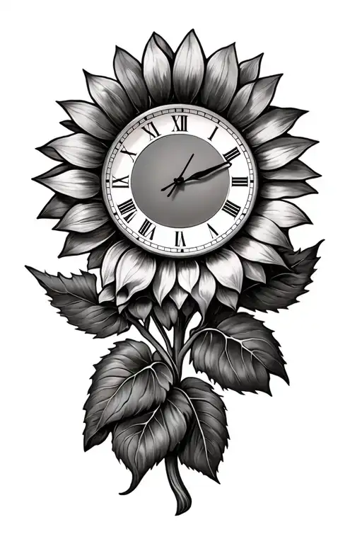 Sunflower Clock Face