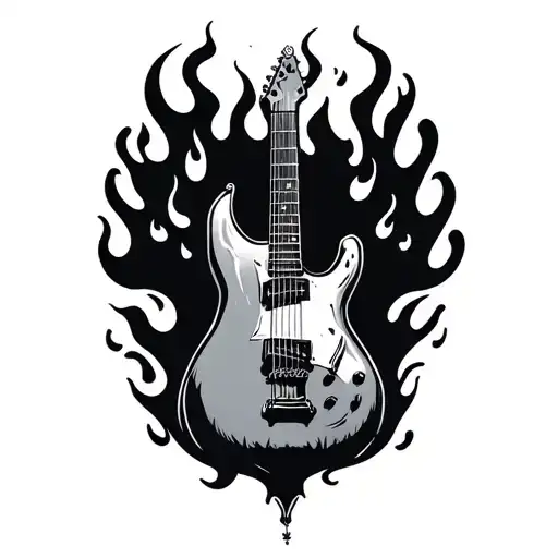Guitar Flame Freedom Standing