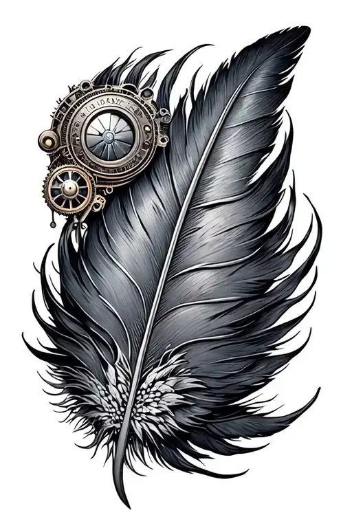 Feather Steampunk Inspired Mechanical